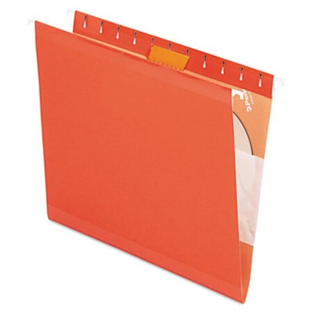 Officespace Reinforced Hanging File Folders- Kraft- Letter- Orange, 25PK OF706701